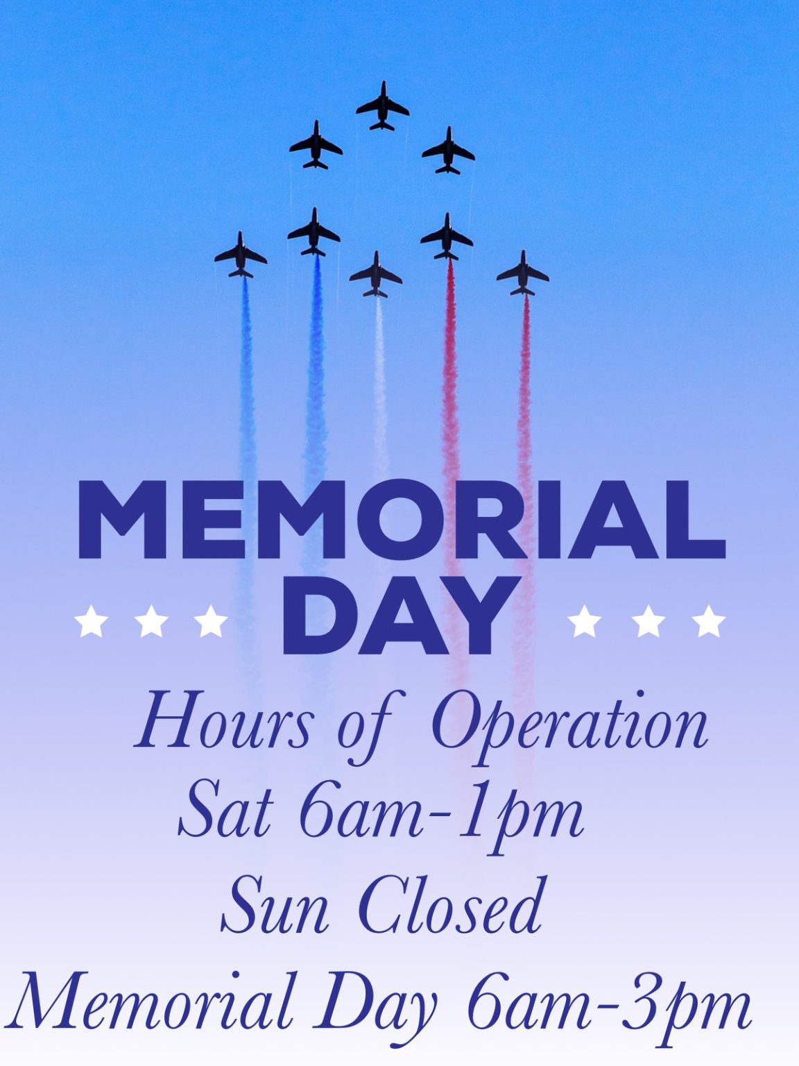 Memorial Day 2022 Holiday Hours Extreme Studio Performance
